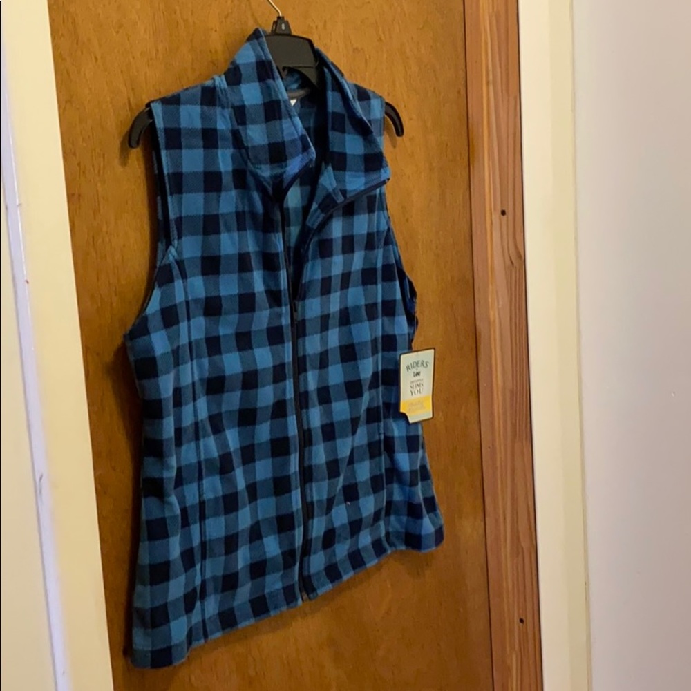 Zip Up Flannel Vest